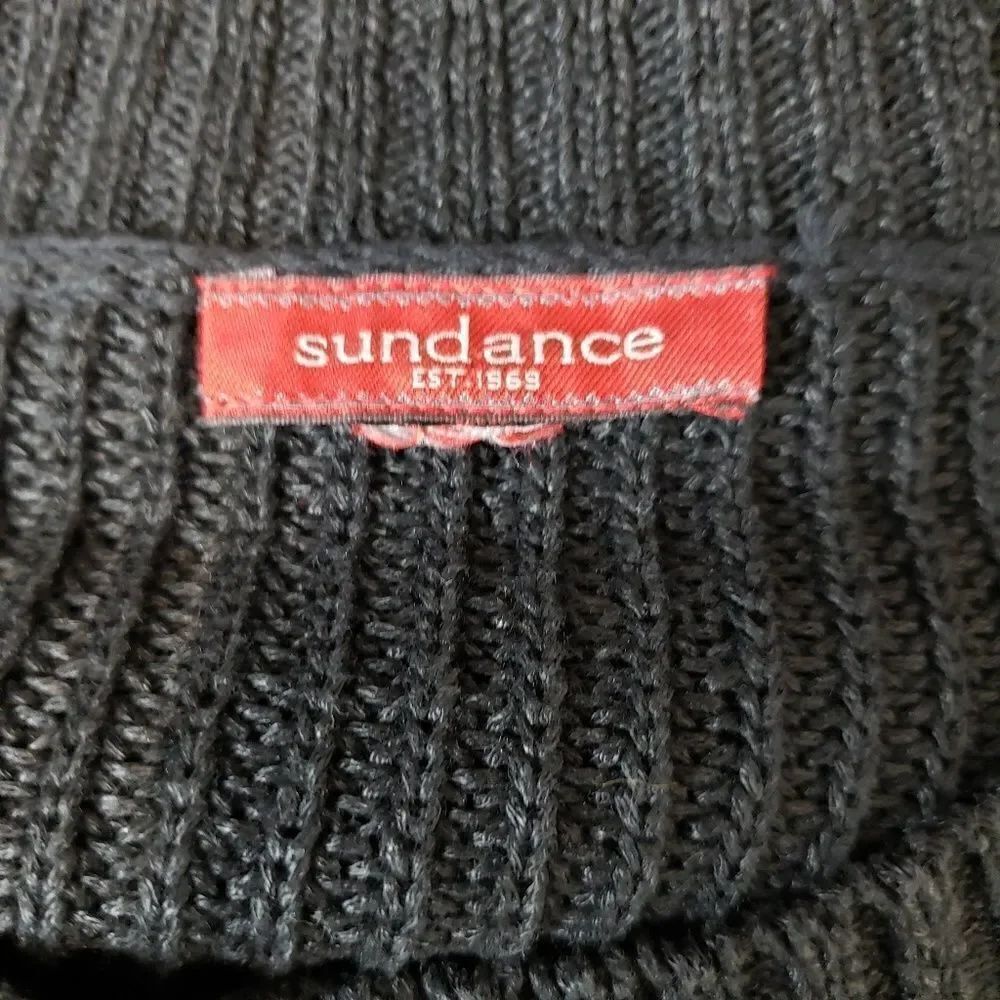 Sundance black sweater with oyster shell buttons - Picture 2 of 8